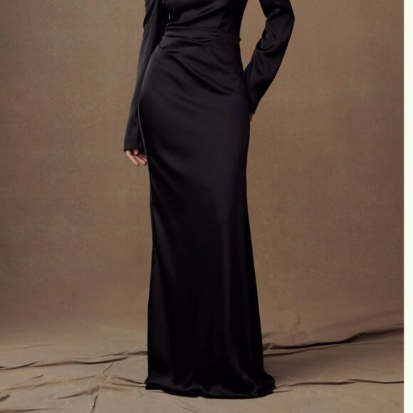 Meshki Avery Long Sleeve Maxi Dress - Black Small - Picture 5 of 7